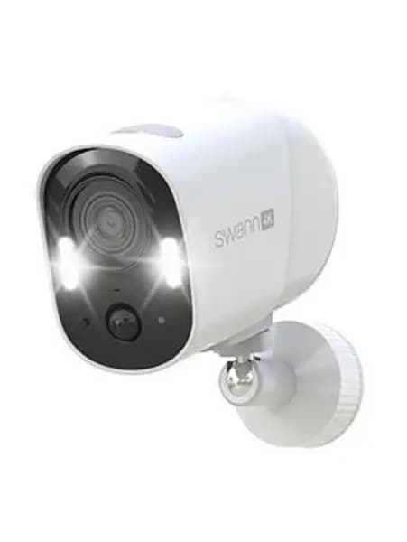 Swann Xtreem Pro 4K Wireless Camera with Spotlights Smart Home Security Camera - White