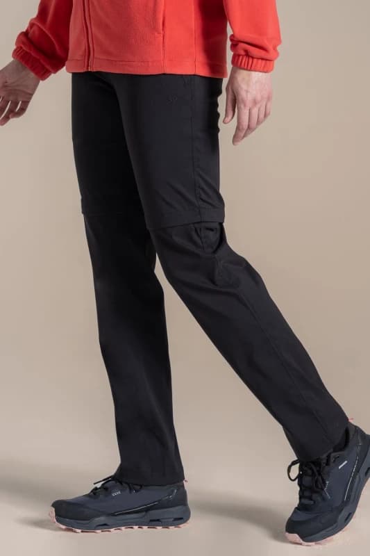 Craghoppers Womens Kiwi Pro III Convertible Water Repellent Anti-Insect Trousers in Black Size: 8 Black Female 8