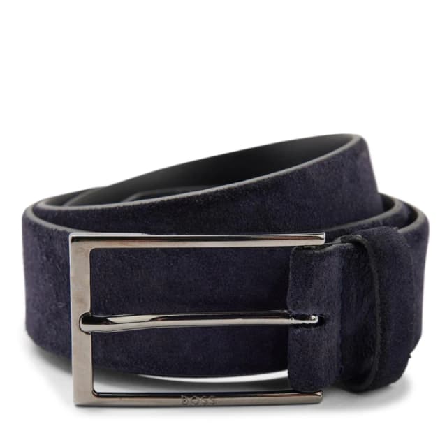 Boss Mens Calindo Sd Leather Belt Dark Blue male 42R (110cm)