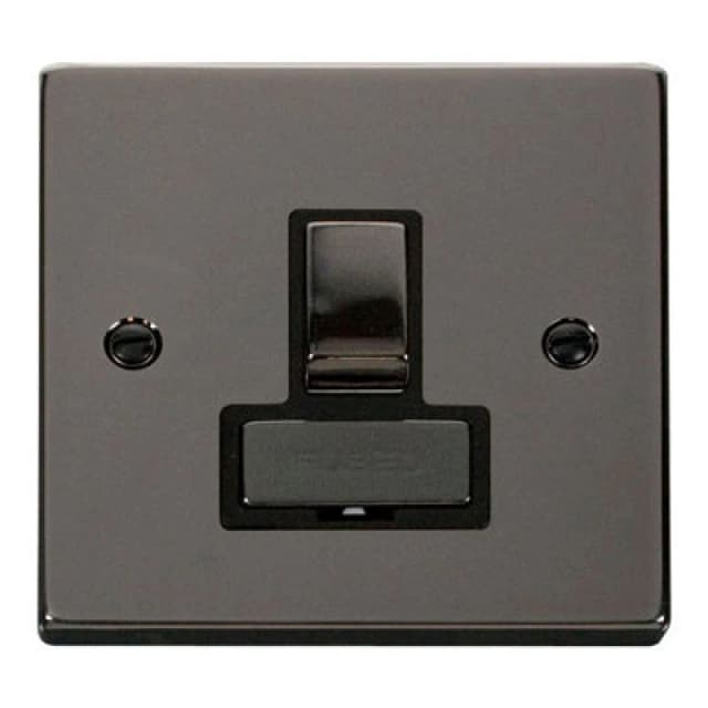 SE Home Black Nickel 13A Fused Ingot Connection Unit Switched Black