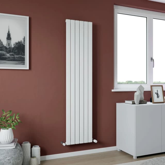 Agadon Vienna Designer Aluminium Radiator in White Size: 1800mm x 345mm White Unisex 1800mm x 345mm