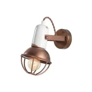 Latsia Sconce Wall Lamp 1 Light Clay- Metal Copper Rusty