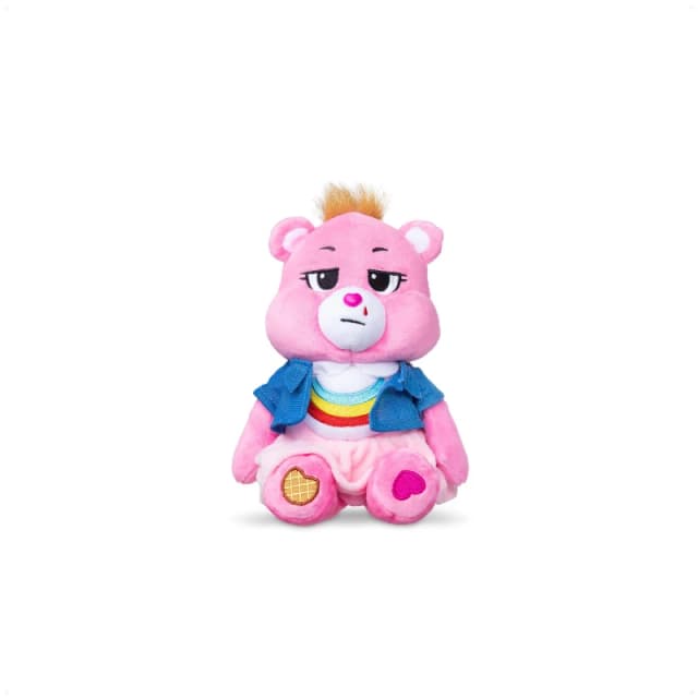 Basic Fun Care Bears x Stranger Things Cheer Bear as Eleven - 22cm Plush - Limited Edition Collectible - Gift for Stranger Things Fans