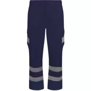 PRO RTX High Visibility Mens Cargo Trousers (3XL L) (Navy) - Navy
