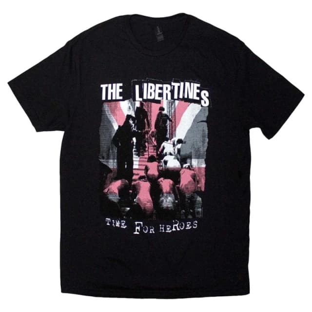 The Libertines Mens Time For Heroes Flag T-Shirt in Black Size: XL Black Male XL