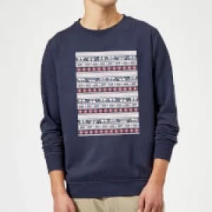 Star Wars AT-AT Pattern Christmas Sweatshirt - Navy - 3XL