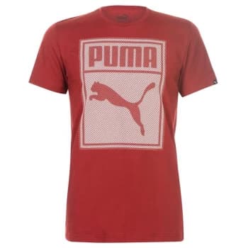 Puma Box QT T Shirt Mens - Red