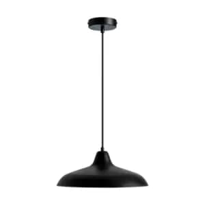 Futura Black, White Dome Pendant Ceiling Light 40cm
