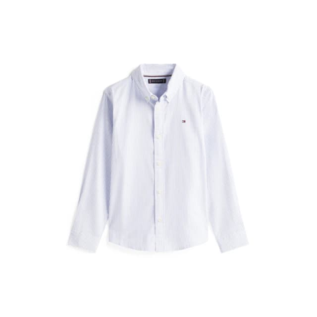 Tommy Hilfiger Kids Ithaca Long Sleeve Oxford Shirt Cloudy Blue C14 male 4Y