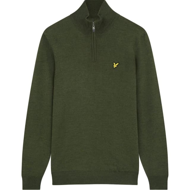 Lyle and Scott Golf Core 1/4 Zip Merino Jumper Cactus Green male S