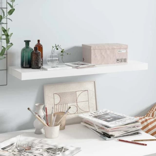 VIDAXL Vidaxl - Floating Wall Shelf High Gloss White 80x23.5x3.8cm mdf 8720286073827