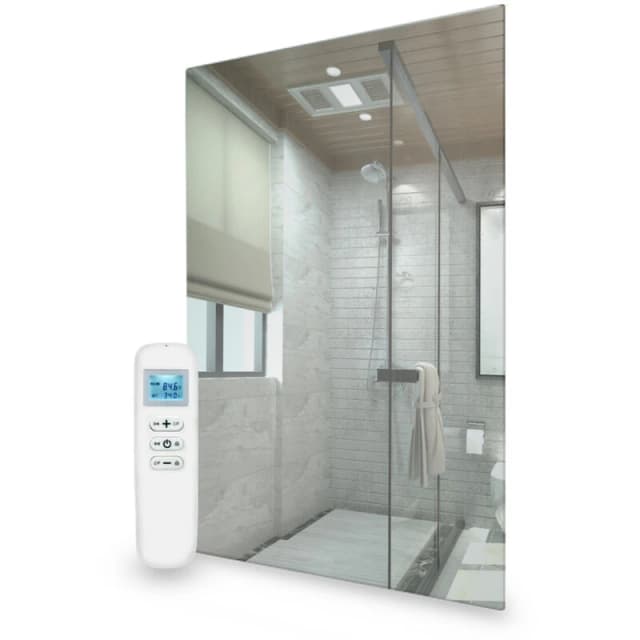 MIRRORSTONE INFRARED HEATING Mirrorstone 700W Mirrored WiFi Infrared Heating Panel - Electric Panel Heater-Wall Mounted MS-MIR-700W