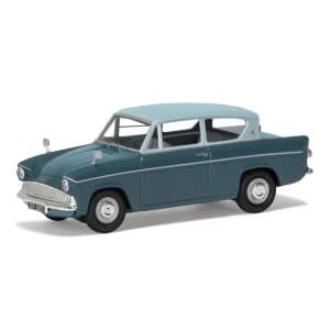 Ford Anglia 105E Deluxe Pompadour Blue & Shark Blue 1:43 Corgi Vanguard Model