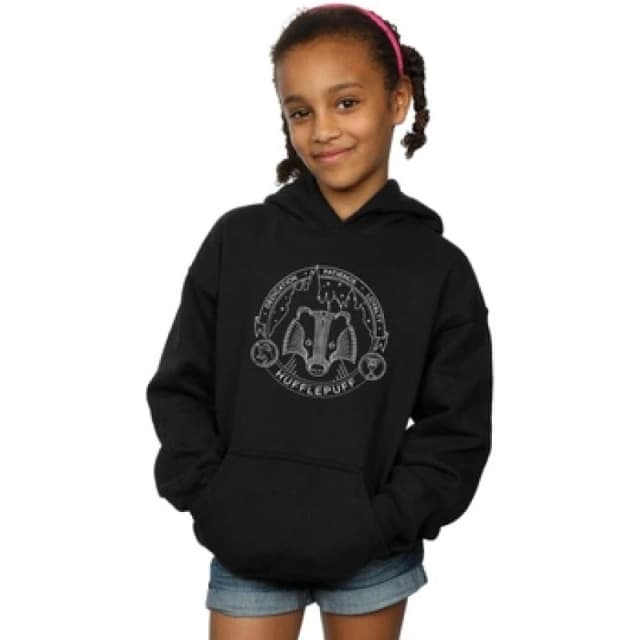 Harry Potter Hufflepuff Seal Hoodie Black