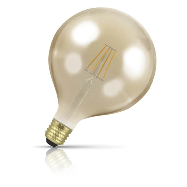 Crompton Lamps LED G125 Globe 7W E27 Dimmable Filament Extra Warm White Antique Bronze (60W Eqv)