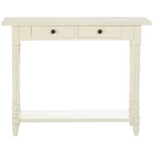 Heritage Console Table Rectangular / 2 Drawers Antique White