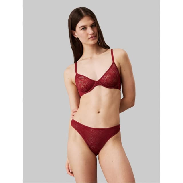 Calvin Klein Thong - Sheer Marquisette - Red Red 8