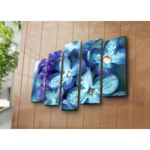 5PATK-110 Multicolor Decorative Canvas Painting (5 Pieces)