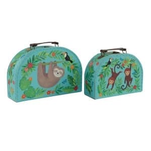 Sass & Belle Set of 2 Sloth and Friends Suitcases