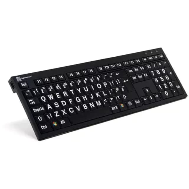 Logickeyboard Logickeyboard XL Print NERO keyboard Office USB QWERTY UK English Black LKB-LPWB-BJPU-UK