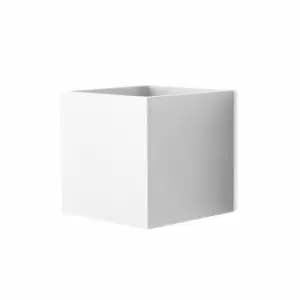 Kub LED wall light, White aluminum