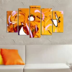 5MF-53 Multicolor Decorative MDF Painting (5 Pieces)