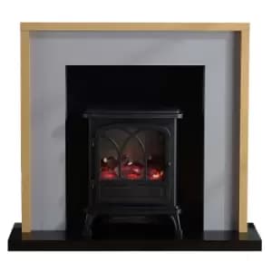 Focal Point Fires 1.5kW Rockford Electric Stove Suite - Grey