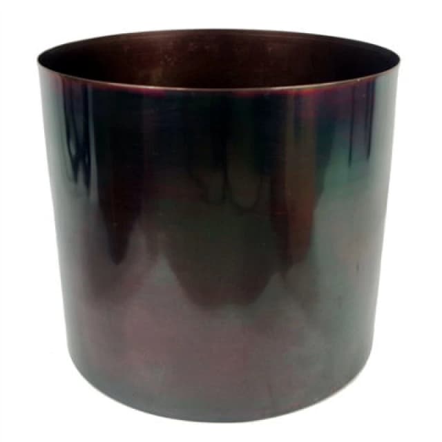 Leaf Metal Planter Plant Pot Iridescent Rainbow Finish 20 X 18Cm