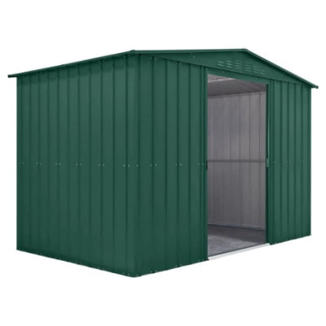 Mercia Globel 10 x 6 Apex Green Metal Shed, Green ESDXL20MET210