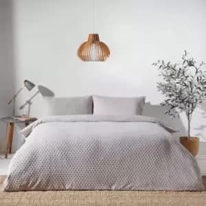The Linen Yard Polka Tuft King Duvet Cover Set Cotton Stone