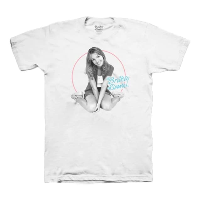 Britney Spears Mens Classic Circle T-Shirt in White Size: Small White Male S