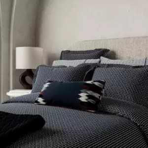 Bedeck of Belfast Aruni Textured Weave Kingsize Duvet Cover, Midnight