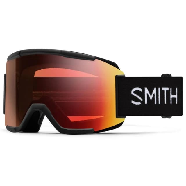Smith Squad 2QJ 4V Black ChromaPop Pro Photochromic Red Mirror Ski Goggles Black Unisex