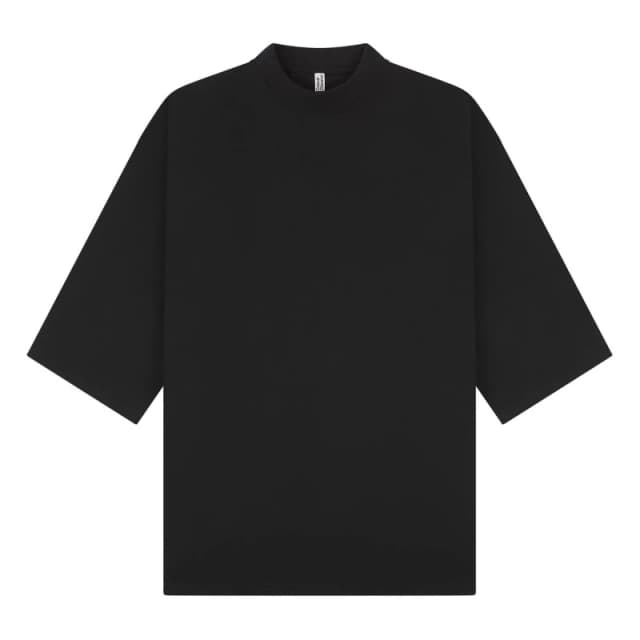 Casual Classics Mens Tall Oversized Half-Sleeved T-Shirt in Black Size: Small Black Male S
