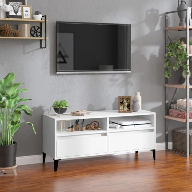 VIDAXL TV Cabinet White 100x34.5x44.5cm Engineered Wood Vidaxl 8720845878078