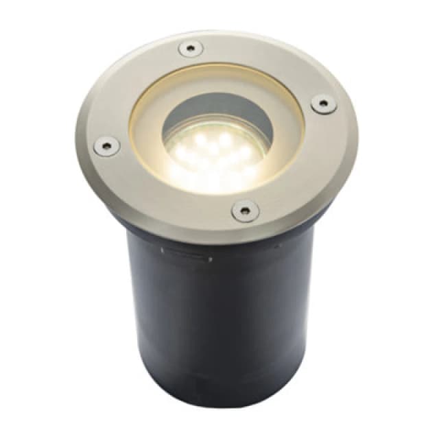 Happy Homewares Outdoor Ip67 Recessed Ground Light In Stainless Steel With Tempered Glass