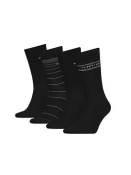 Tommy Hilfiger 4 Pack Sock In Gift Tin, Black, Size 6-8, Men