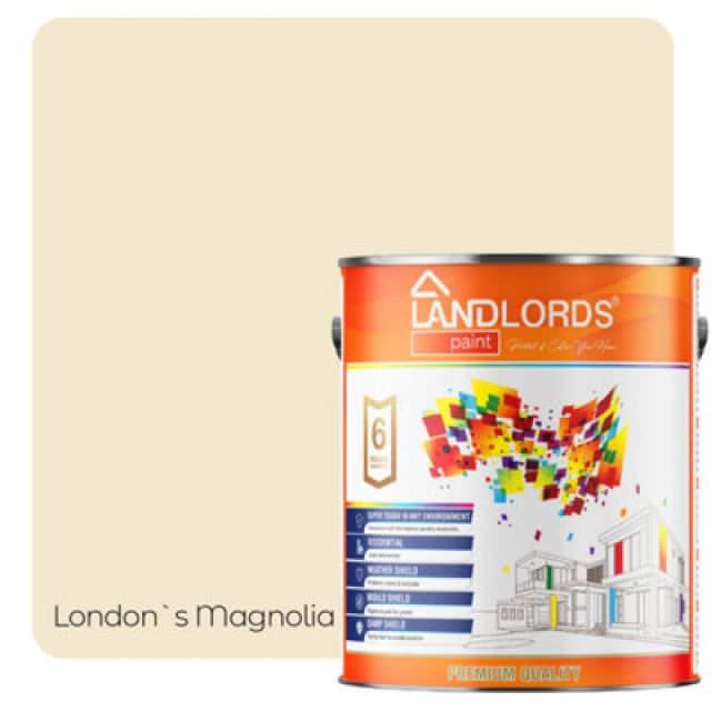 Landlords Paint - Anti-Damp Paint - Damp Proof Protection For Interior Walls & Ceilings - London's Magnolia - 1L