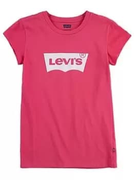 Levis Girls Short Sleeve Batwing T-Shirt - Pink, Size Age: 2 Years, Women