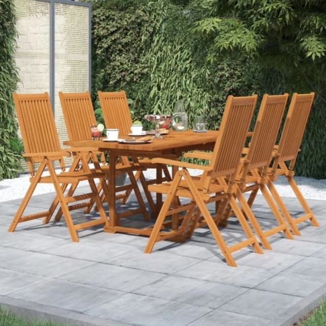 VIDAXL 7 Piece Garden Dining Set Solid Wood Acacia Vidaxl 8720286562161