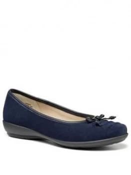 Hotter Emmy Wide Fit Ballet Pump - Navy, Size 8, Women