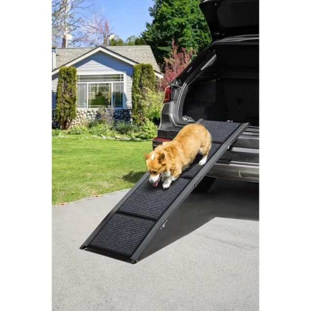 KIDKID PET 170x44cm Outdoor Foldable Metal Dog Ramp Non-slip Black unisex One size