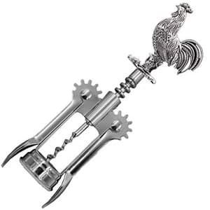 Stainless Steel Winged Corkscrew - Cockerel Handle (One Random Supplied)