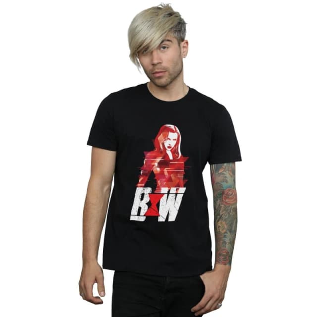 Marvel Marvel Men Black Widow Movie Logo Artwork T-Shirt Size: Small Black S Male 5059400883763