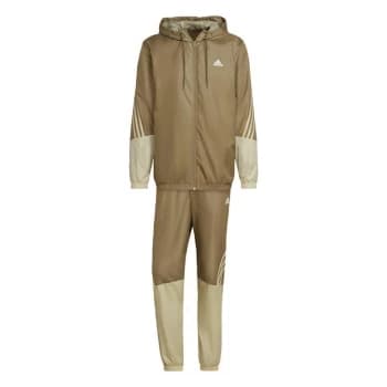 adidas Sportswear Hooded Tracksuit Mens - Orbit Green / Sandy Beige
