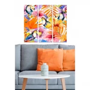 MDF47839455 Multicolor Decorative MDF Painting (3 Pieces)