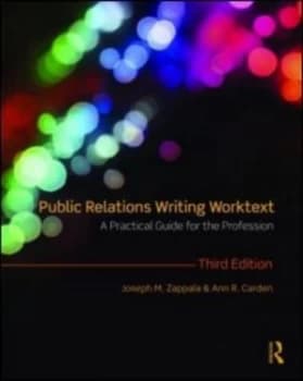 Public Relations Writing Worktext by Joseph M. Zappala Paperback