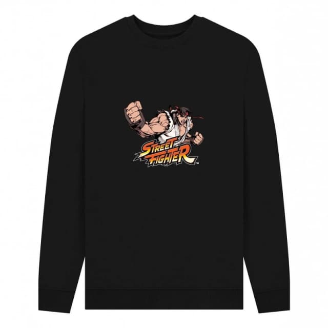 Street Fighter Mens Ryu Sweatshirt in Black Size: Small Black Male S
