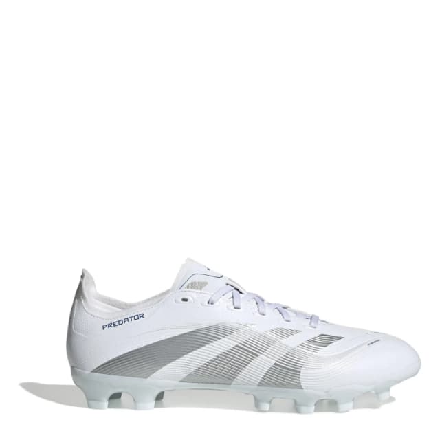 adidas Unisex Adults Predator League Firm Ground Football Boots White/Silvermet unisex 8 (42)
