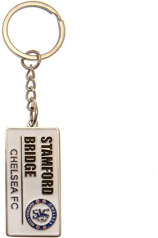 Chelsea FC Street Sign Keyring in White White Unisex One Size